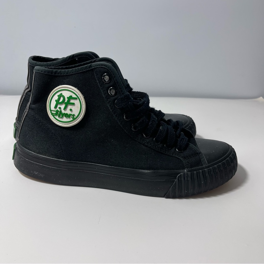 PF Flyers shoes men's size 7 women's size 8.5 Black canvas SANDLOT SNEAKERS